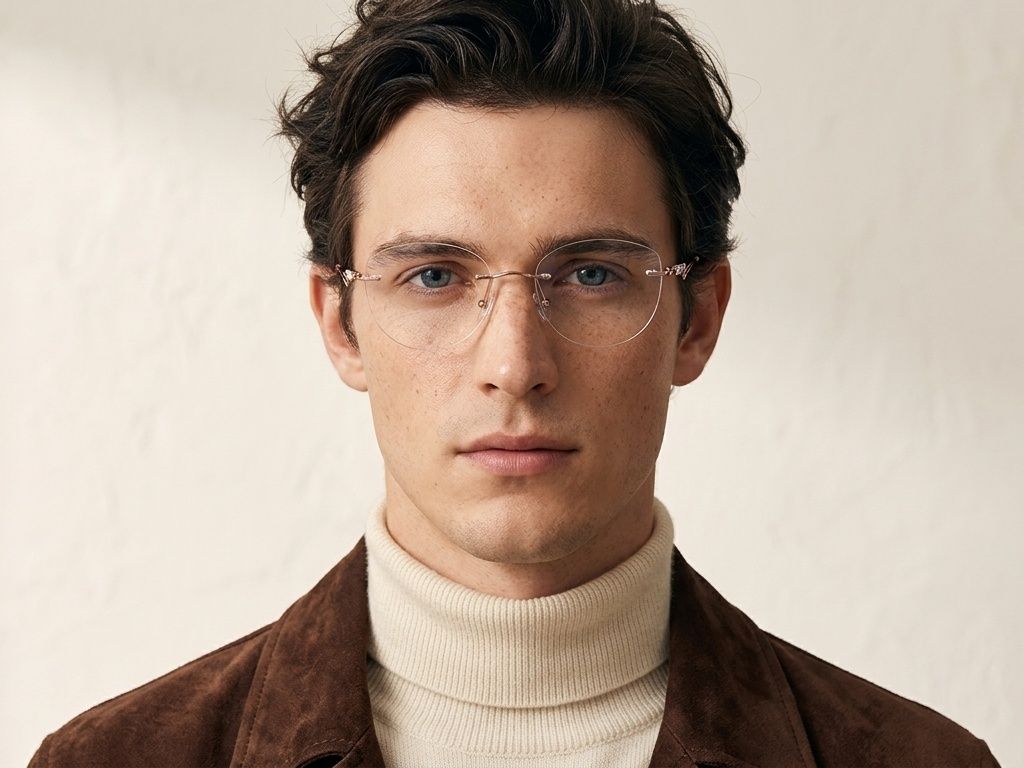 Invisible Pink Metal Glasses #BS2012-2866
