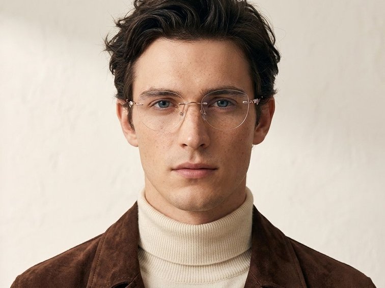 Invisible Pink Metal Glasses #BS2012-2866