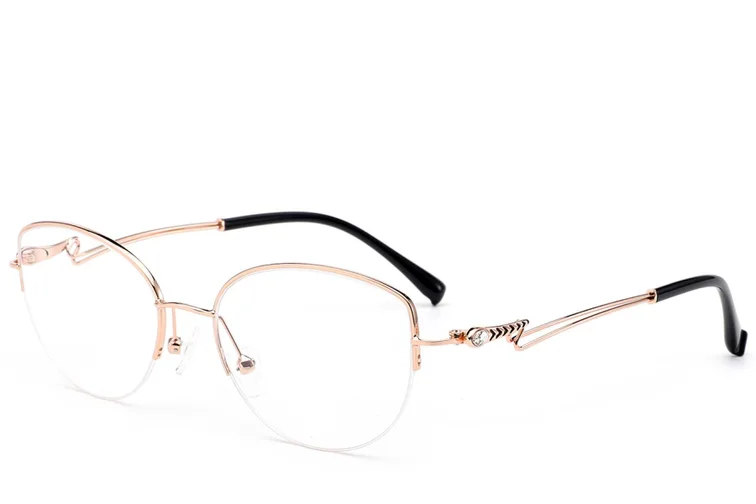 Gafas de metal rosa semi al aire #BS2012-2869