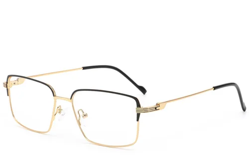 Lunettes rectangulaires en métal doré #BS2012-2878