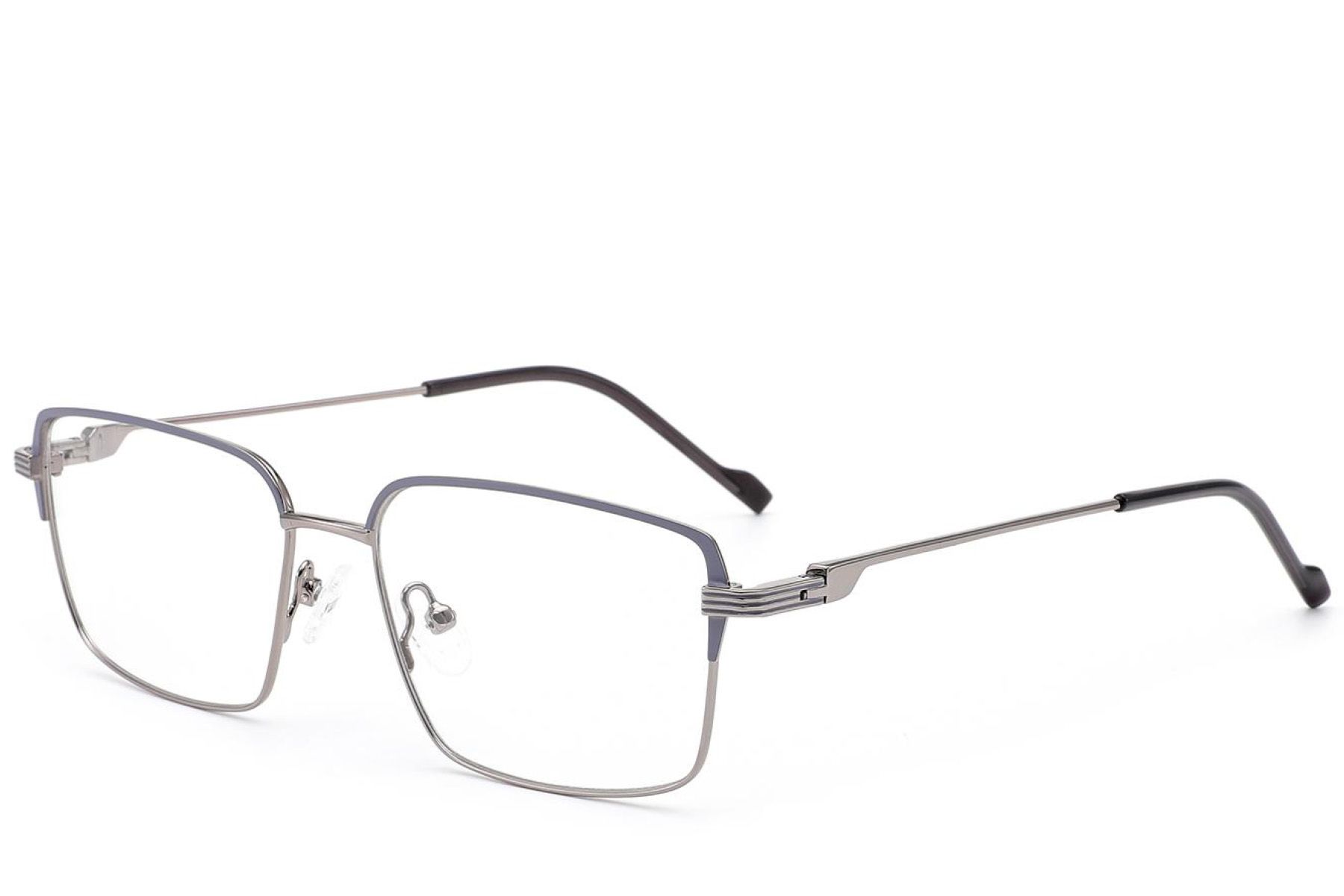 Rectangular Grey Metal Glasses #BS2012-2879
