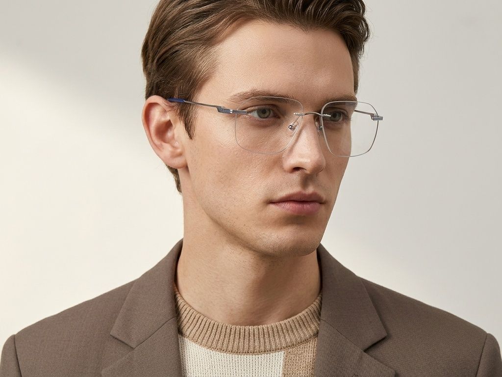 Lunettes invisibles en métal argenté #BS2012-2887