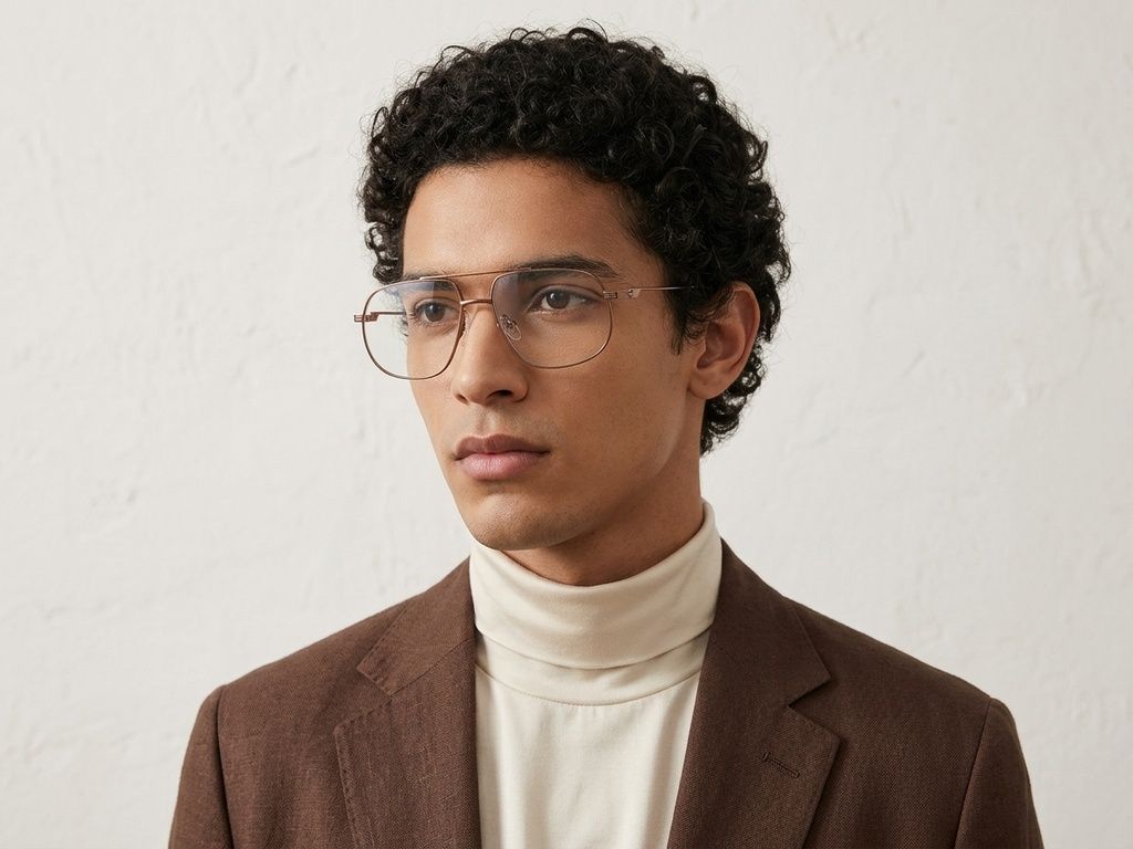 Gafas de aviador de metal color cobre #BS2012-2890