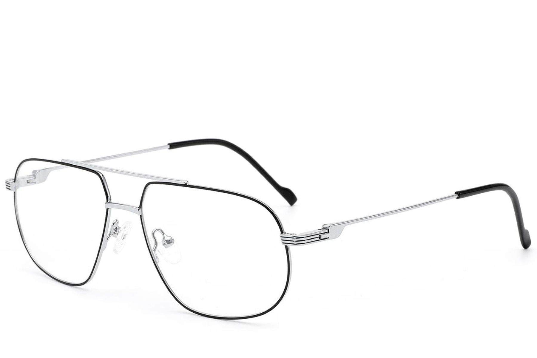 Aviator zwarte metalen bril #BS2012-2891