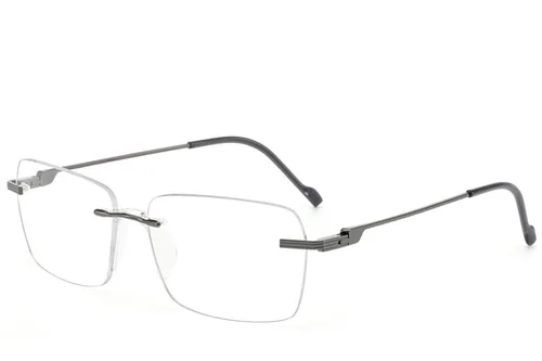 Lunettes invisibles en métal gris #BS2012-2896