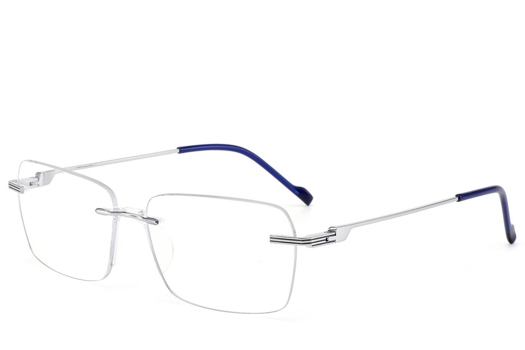 Gafas invisibles de metal plateado #BS2012-2897