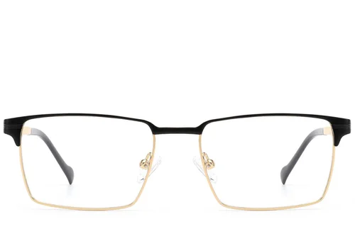 Lunettes rectangulaires en métal noir #BS2012-2898