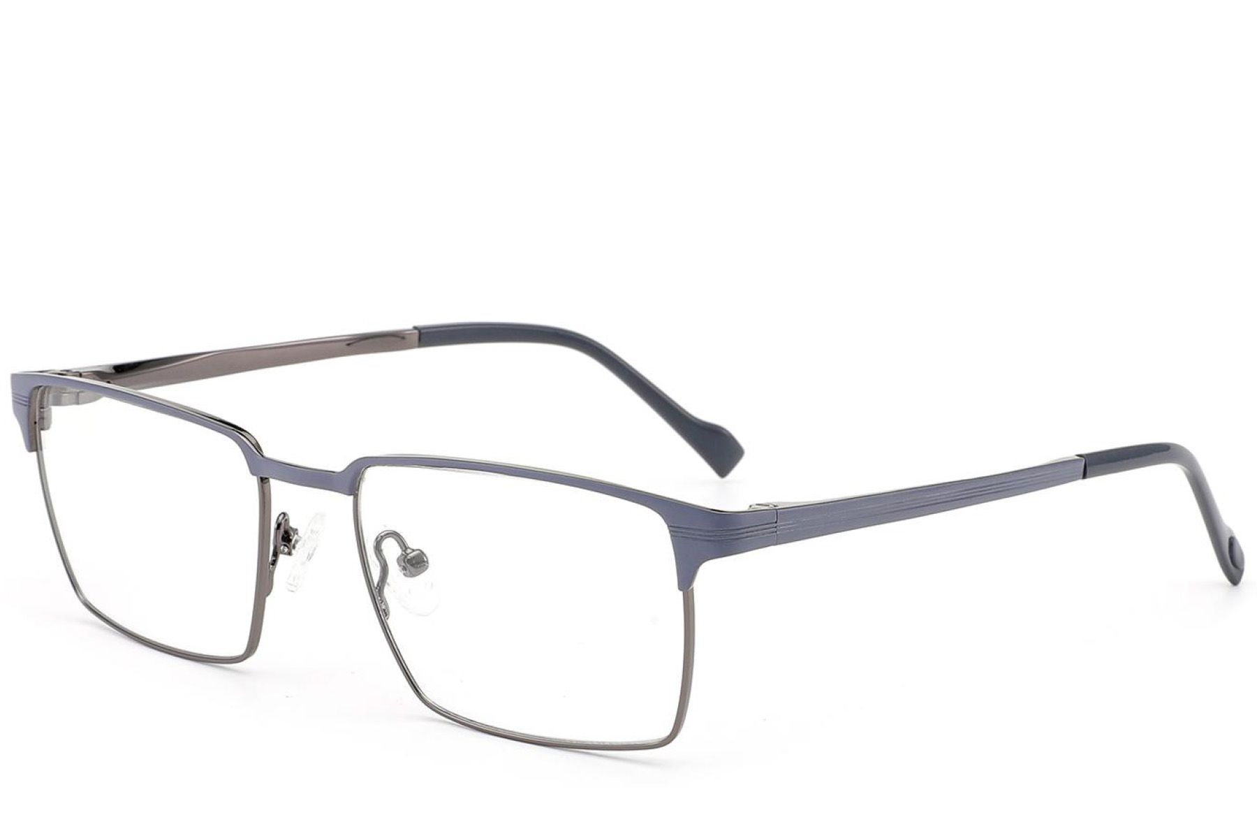 Rectangular Grey Metal Glasses #BS2012-2899