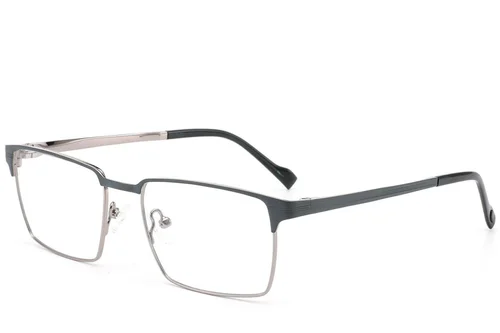 Lunettes rectangulaires en métal vert #BS2012-2901