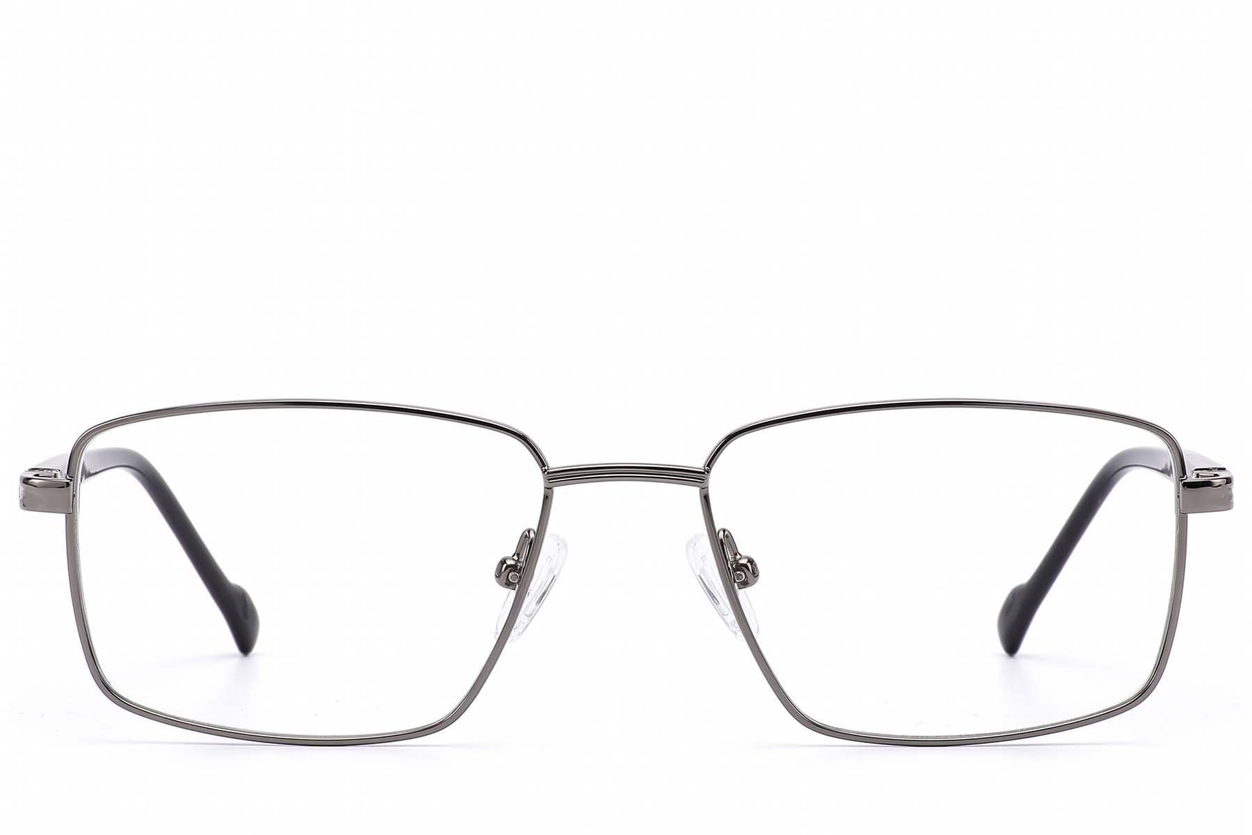 Rechteckige graue Metallbrille #BS2012-2909
