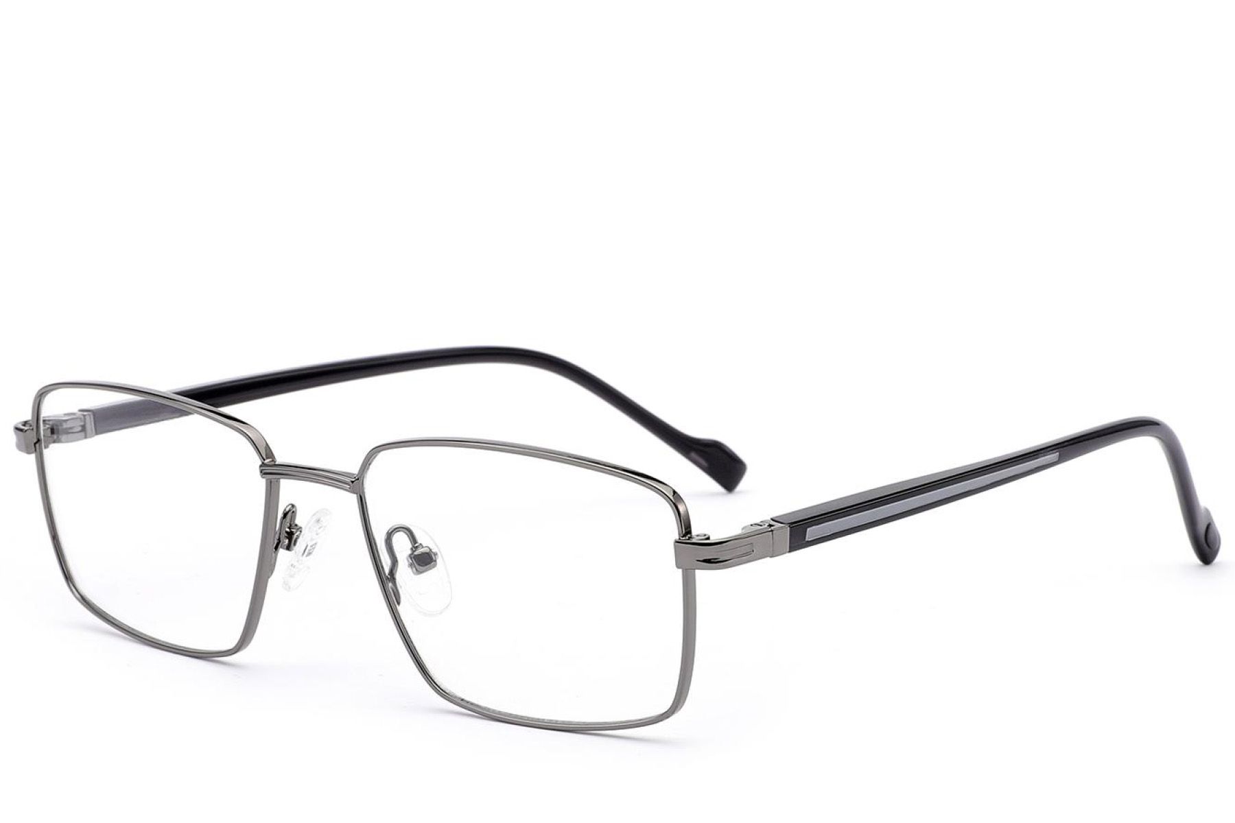 Rectangular Grey Metal Glasses #BS2012-2909
