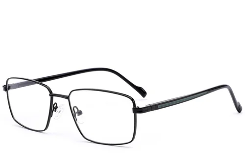 Lunettes rectangulaires en métal noir #BS2012-2911