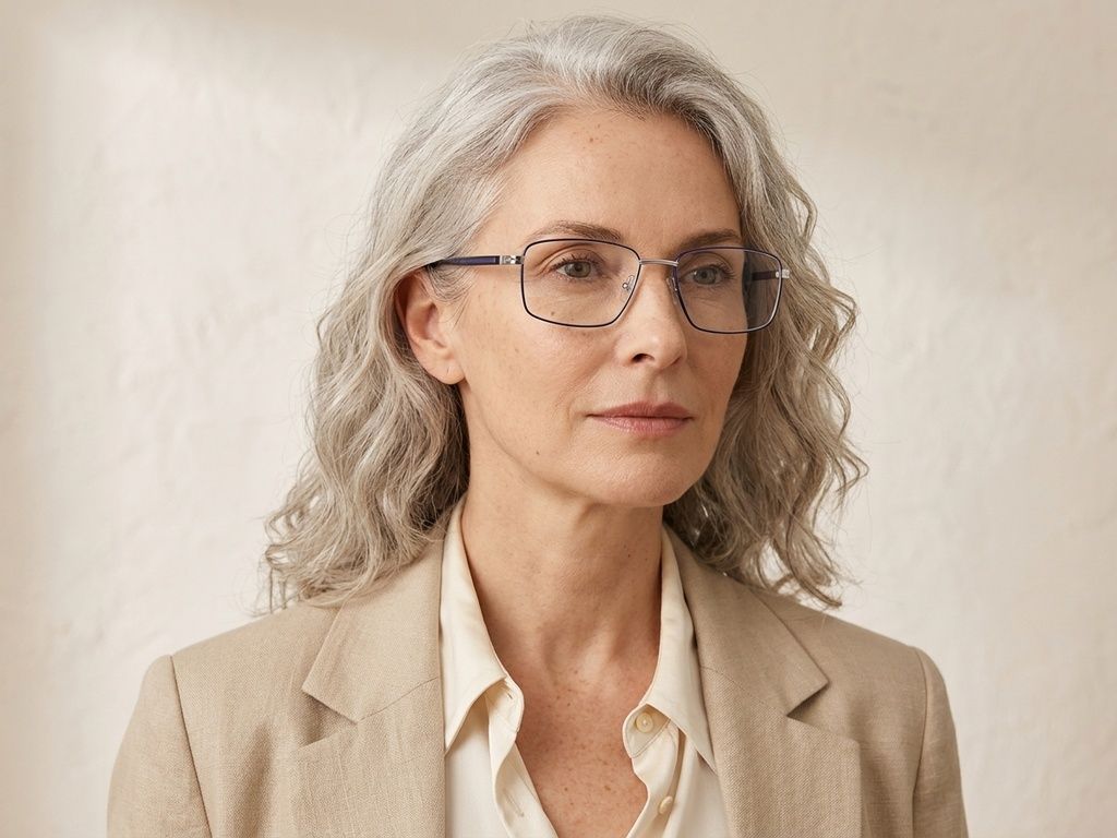 Rectangular Blue Metal Glasses #BS2012-2912