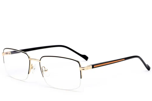 Lunettes semi-cerclées en métal noir #BS2012-2913