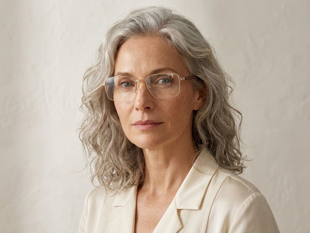 Semi-rimless Golden Metal Glasses #BS2012-2916
