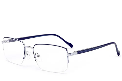 Lunettes semi-cerclées en métal bleu #BS2012-2917