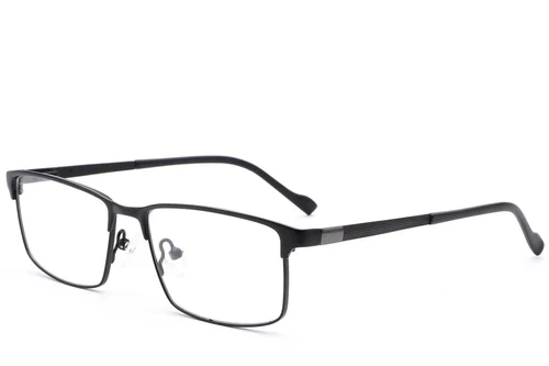 Lunettes rectangulaires en métal noir #BS2012-2919