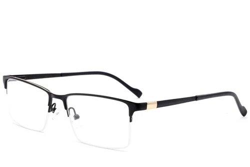 Lunettes semi-cerclées en métal noir #BS2012-2923