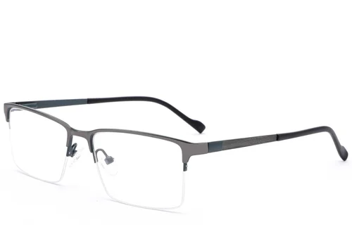 Lunettes semi-cerclées en métal gris #BS2012-2924