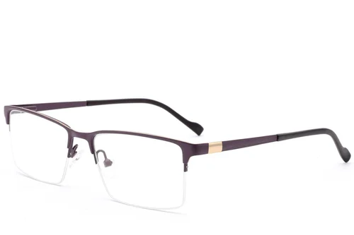 Lunettes semi-cerclées en métal violet #BS2012-2925