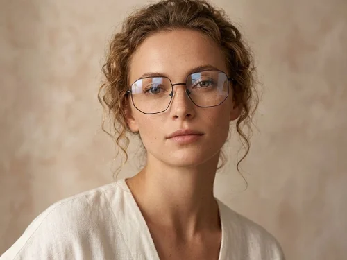 Lunettes géométriques en métal noir #BS2012-2933