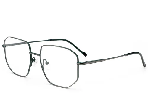 Lunettes géométriques en métal vert #BS2012-2934