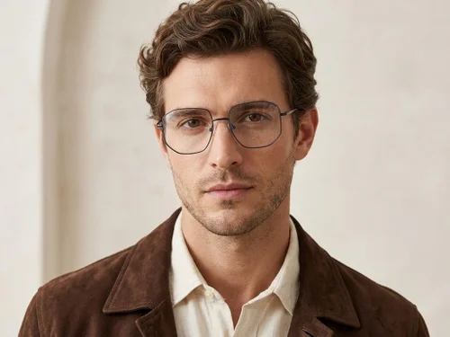 Lunettes géométriques en métal cuivré #BS2012-2935