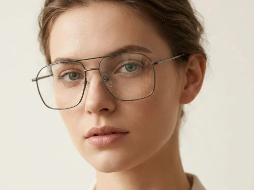 Lunettes aviateur en métal vert #BS2012-2940