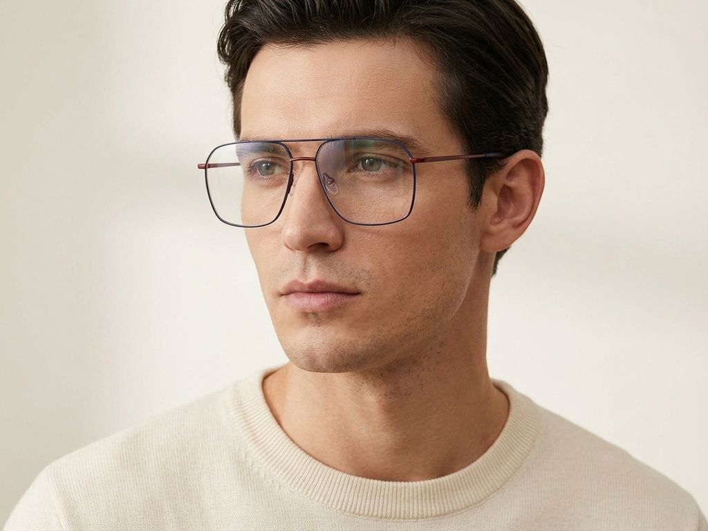 Aviator Blue Metal Glasses #BS2012-2941