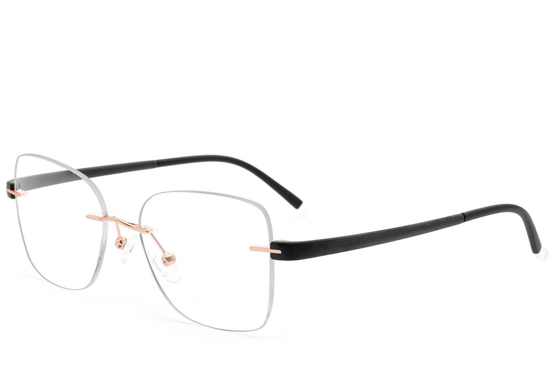Invisible Pink Metal Glasses #BS2012-2945