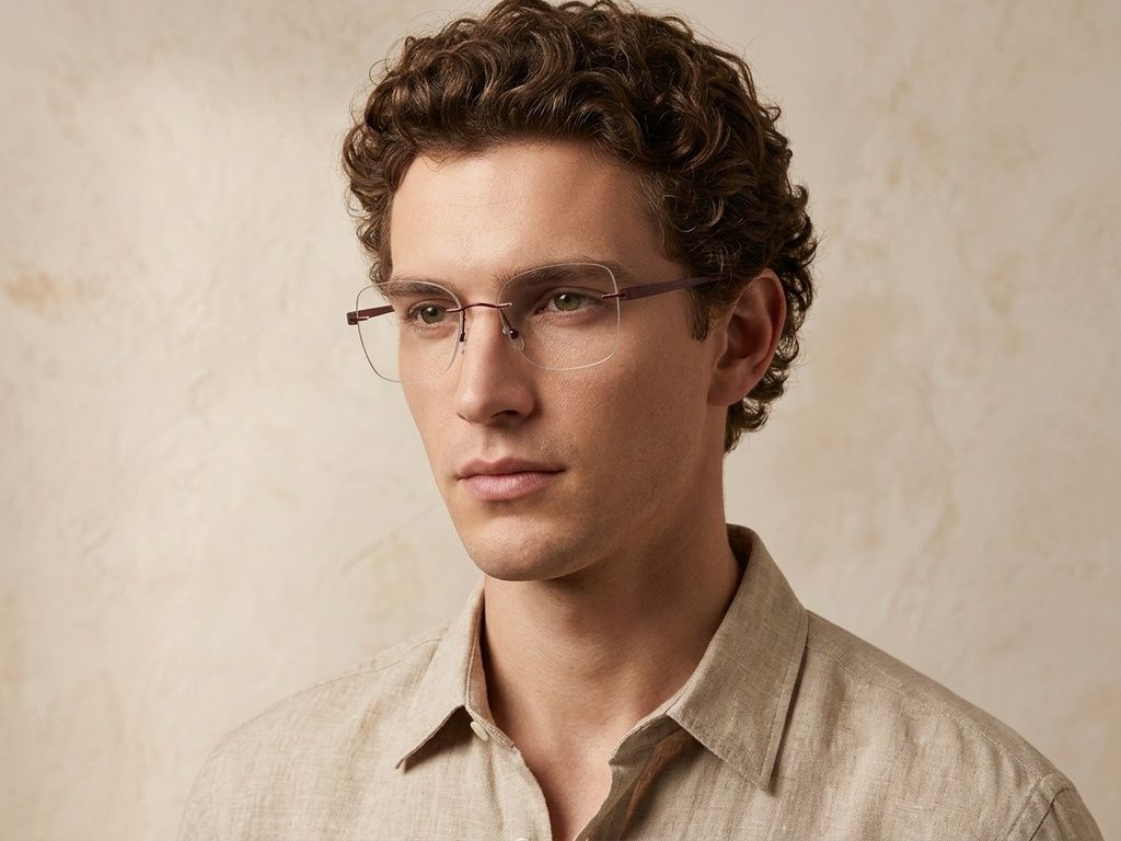 Invisible Red Metal Glasses #BS2012-2946