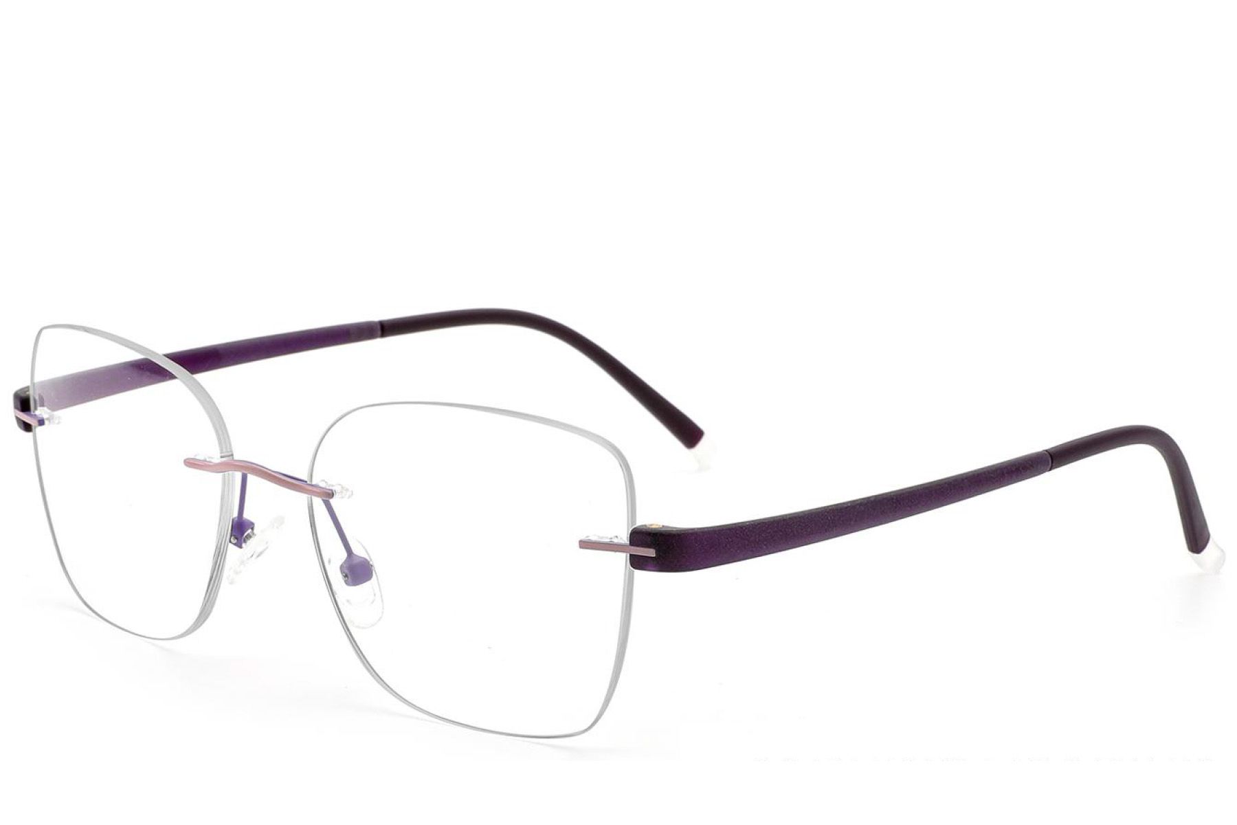 Invisible Purple Metal Glasses #BS2012-2947