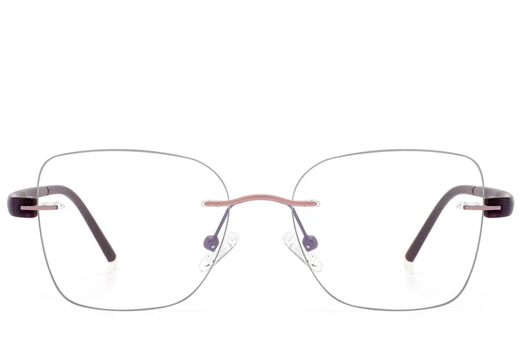 Invisible Purple Metal Glasses #BS2012-2947
