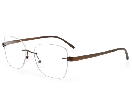 Lunettes invisibles en métal brun #BS2012-2948