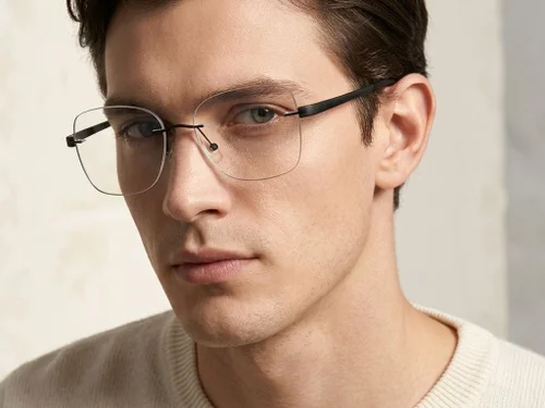 Lunettes invisibles en métal noir #BS2012-2949