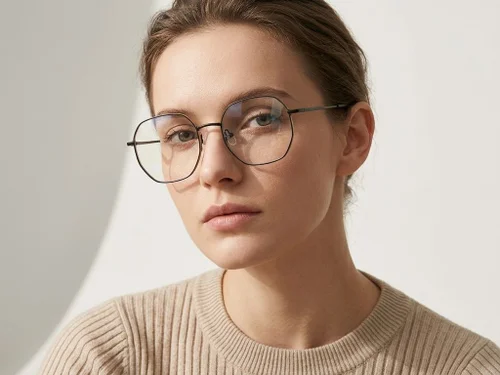 Lunettes géométriques en métal noir #BS2012-2950