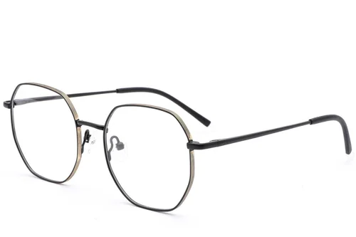 Lunettes géométriques en métal noir #BS2012-2950