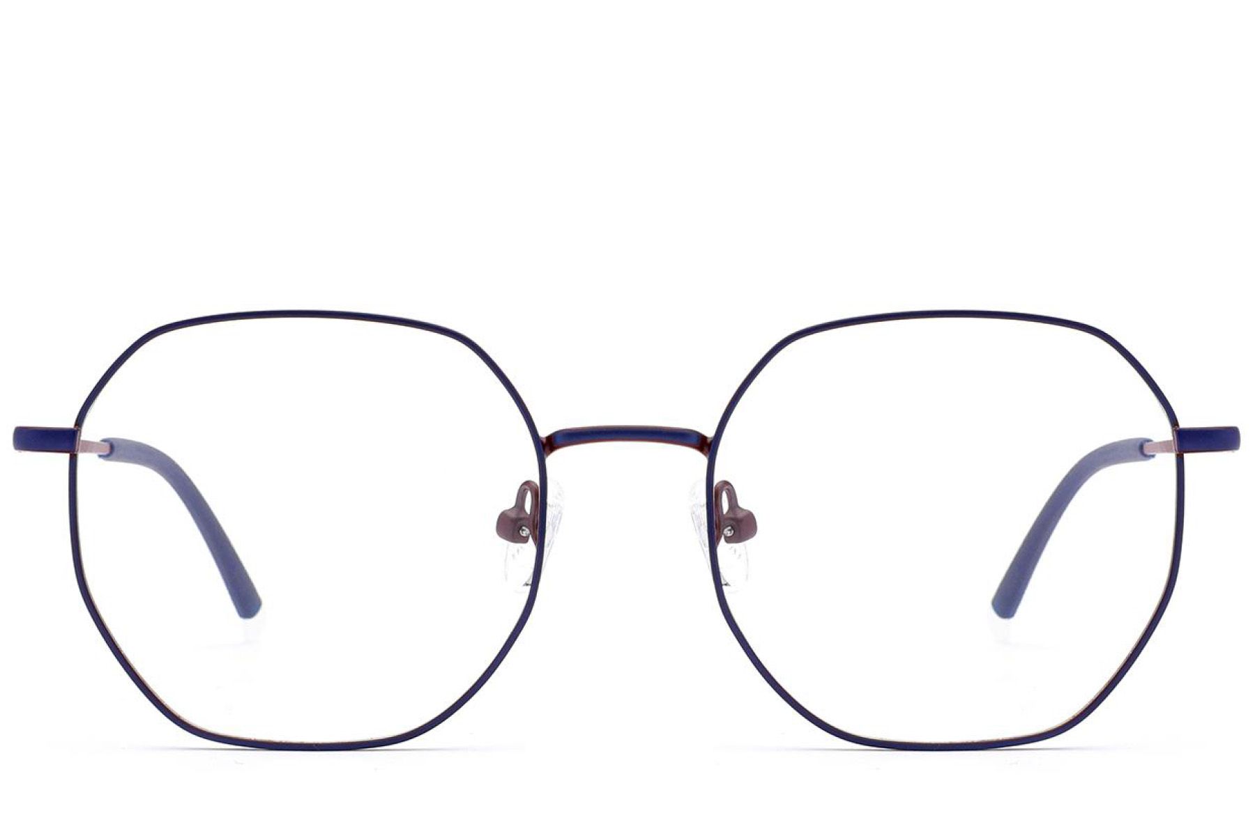 Geometric Blue Metal Glasses #BS2012-2953