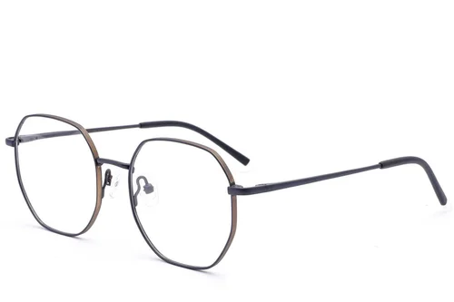 Lunettes géométriques en métal bleu #BS2012-2955