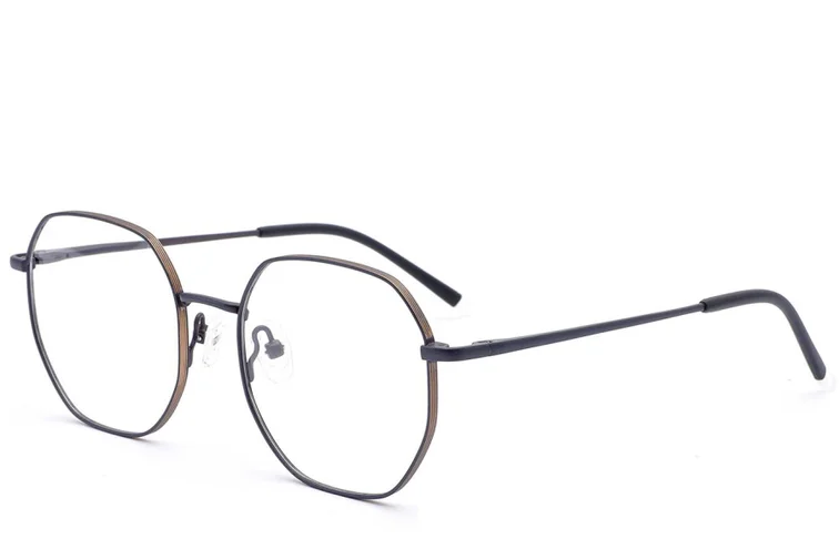 Geometric Blue Metal Glasses #BS2012-2955