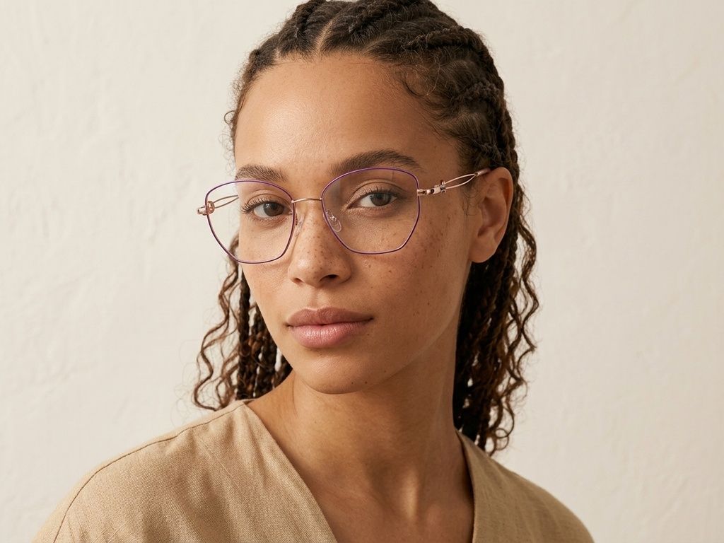 Butterfly Purple Metal Glasses #BS2012-2969