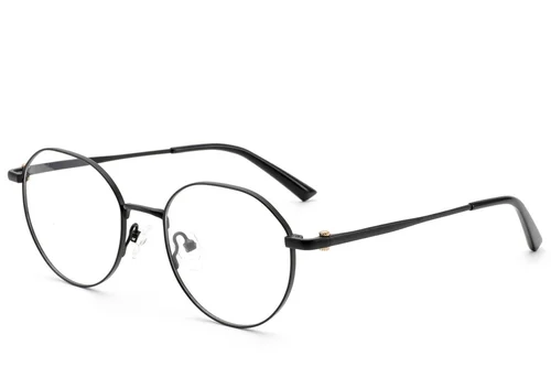 Lunettes ovales en métal noir #BS2012-2978