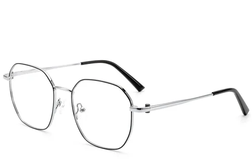 Lunettes géométriques en métal noir #BS2012-2981