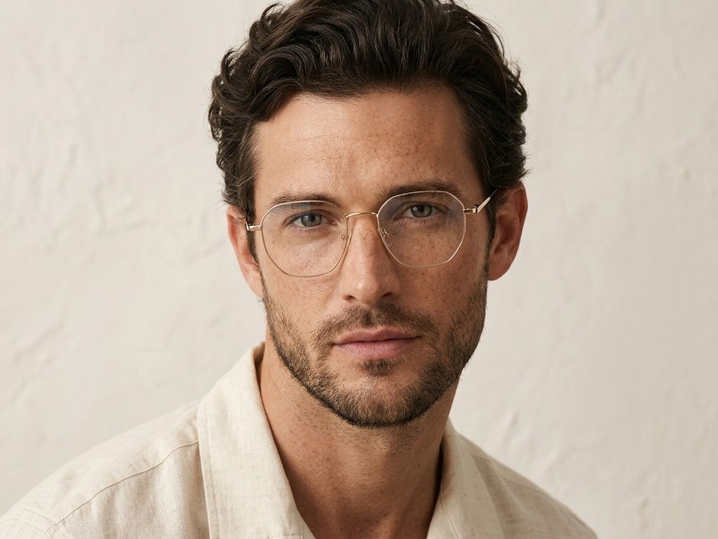 Geometric Golden Metal Glasses #BS2012-2982