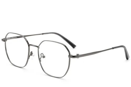 Lunettes géométriques en métal gris #BS2012-2983