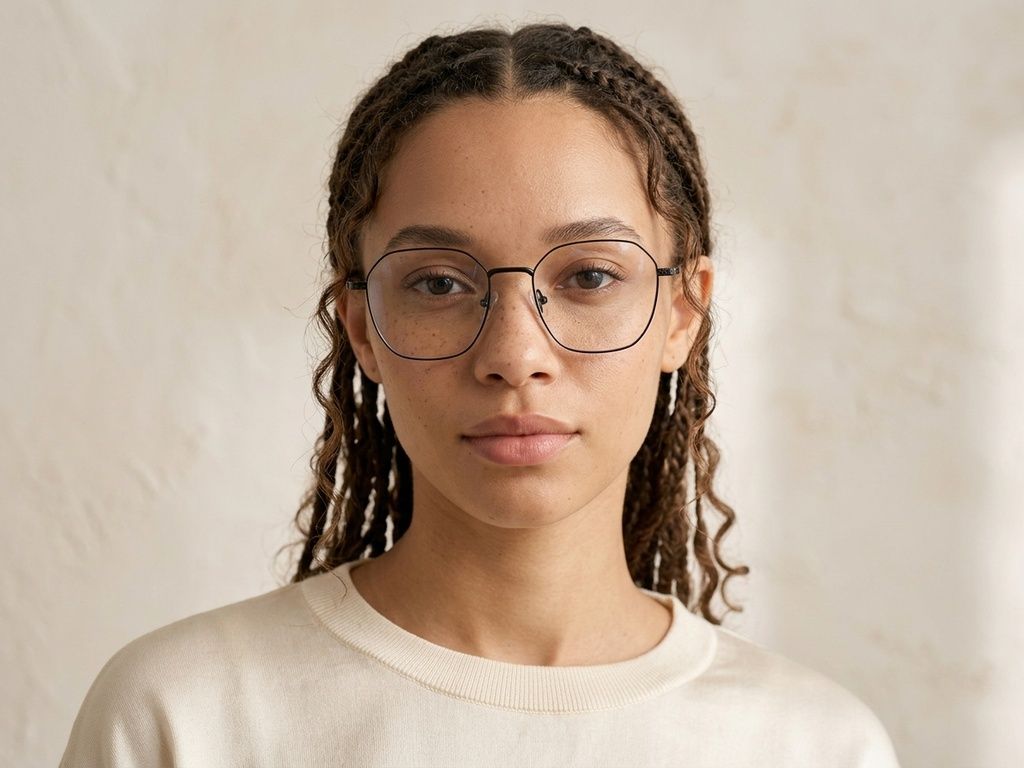 Lunettes géométriques en métal noir #BS2012-2984