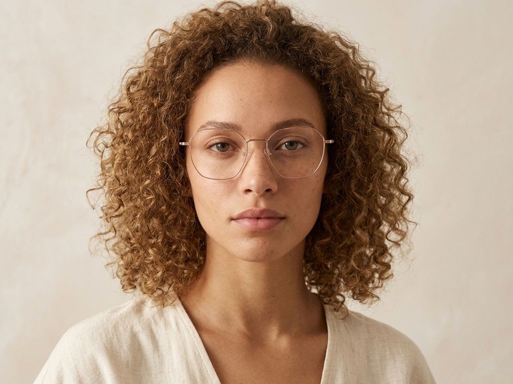 Geometric Pink Metal Glasses #BS2012-2985