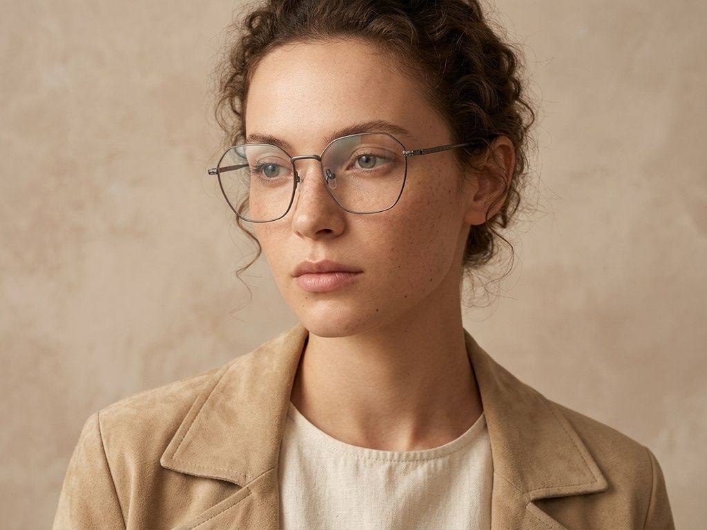 Geometric Grey Metal Glasses #BS2012-2987