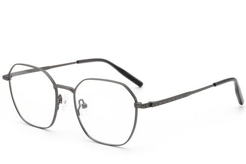 Lunettes géométriques en métal gris #BS2012-2987