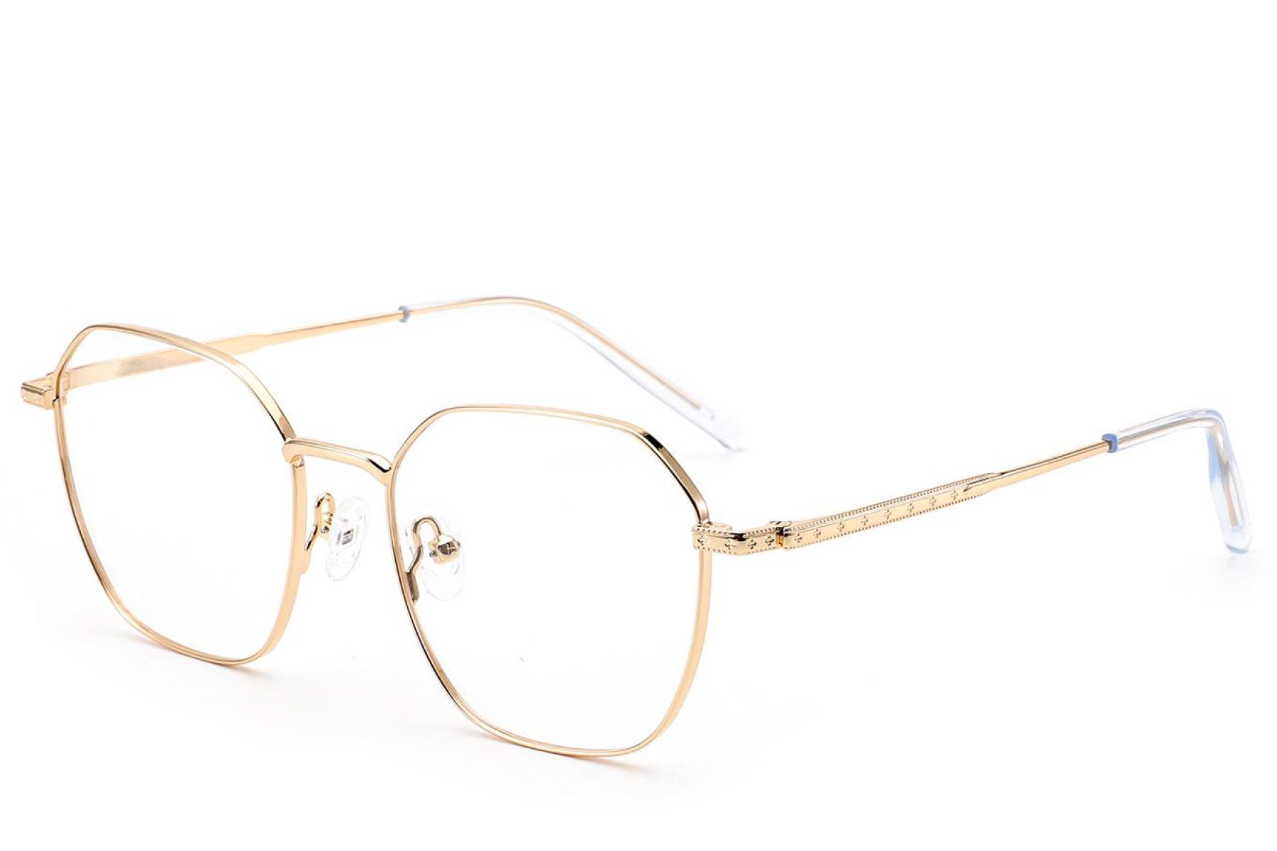 Geometrische goldene Metallbrille #BS2012-2988